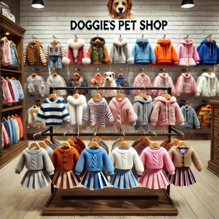 Texte alternatif (Vietnamese): Quần áo thời trang cho chó mèo tại Doggies Pet Shop. Texte alternatif (English): Fashionable clothing for dogs and cats at Doggies Pet Shop. Texte alternatif (French): Vêtements à la mode pour chiens et chats chez Doggies Pet Shop.
