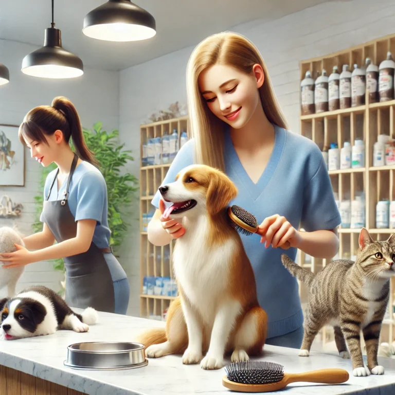 Hình ảnh chó mèo được chăm sóc tận tình tại Doggies Pet Shop.