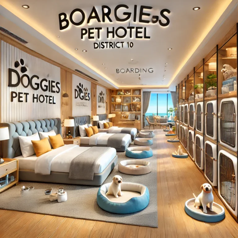 Hình ảnh phòng lưu trú tại Doggies Pet Hotel Quận 10, rộng rãi và tiện nghi.