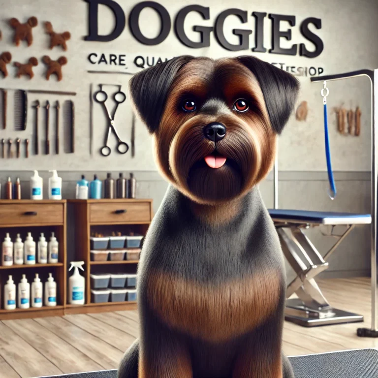 Chú chó được grooming đẹp mắt tại DOGGIES Pet Shop.