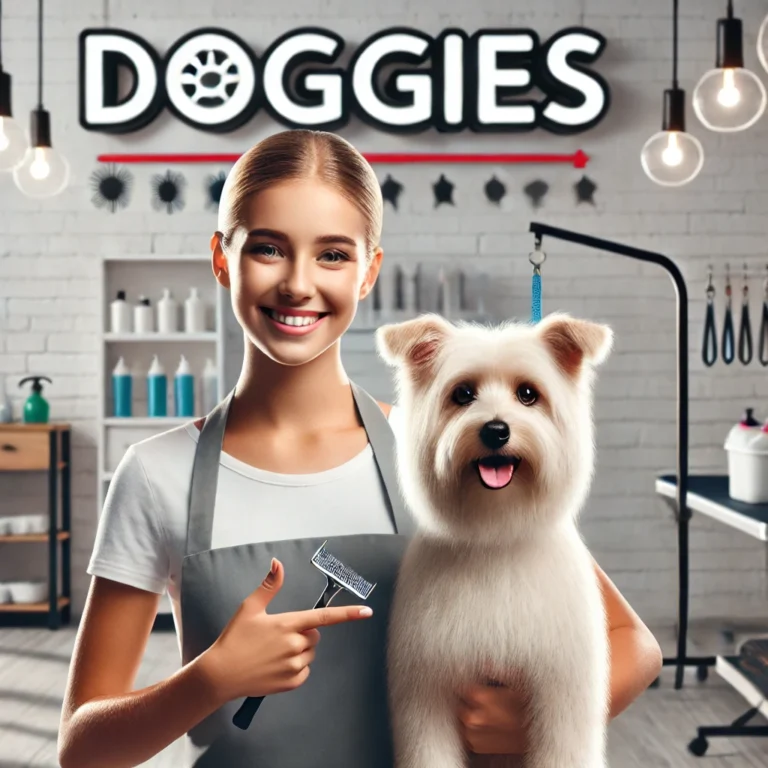Khách hàng hài lòng cùng thú cưng tại DOGGIES Pet Shop.