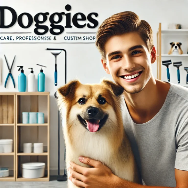 Khách hàng hài lòng cùng thú cưng tại DOGGIES Pet Shop.