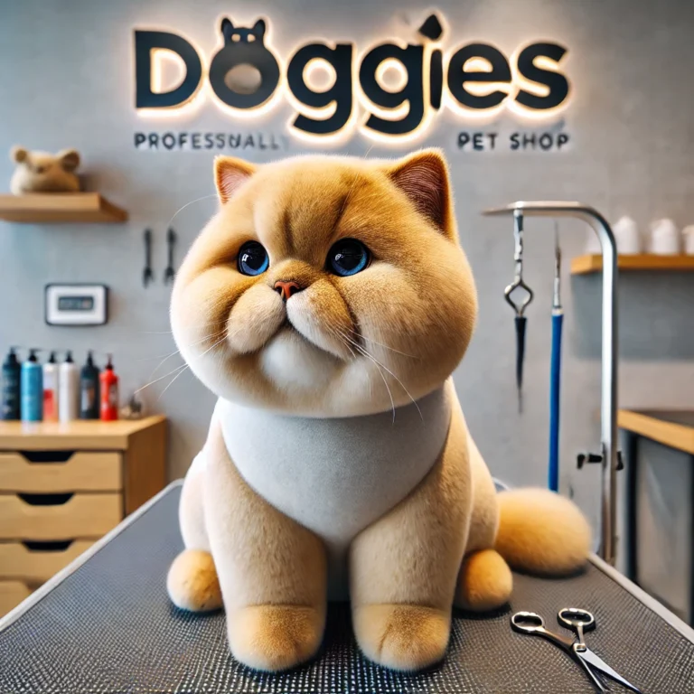 Mèo với kiểu cắt gấu bông mịn màng tại DOGGIES Pet Shop