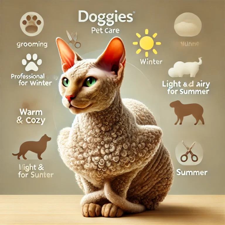 Mèo Cornish Rex được groomed phù hợp với thời tiết.